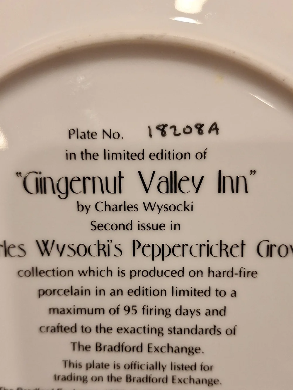Vtg. Charles Wysocki Bradford Exchange Farmhouse Decorative Plate
